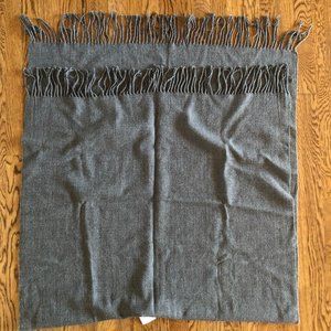 NEW Icelandic Wool Oversize Scarf Grey 36" x 72"